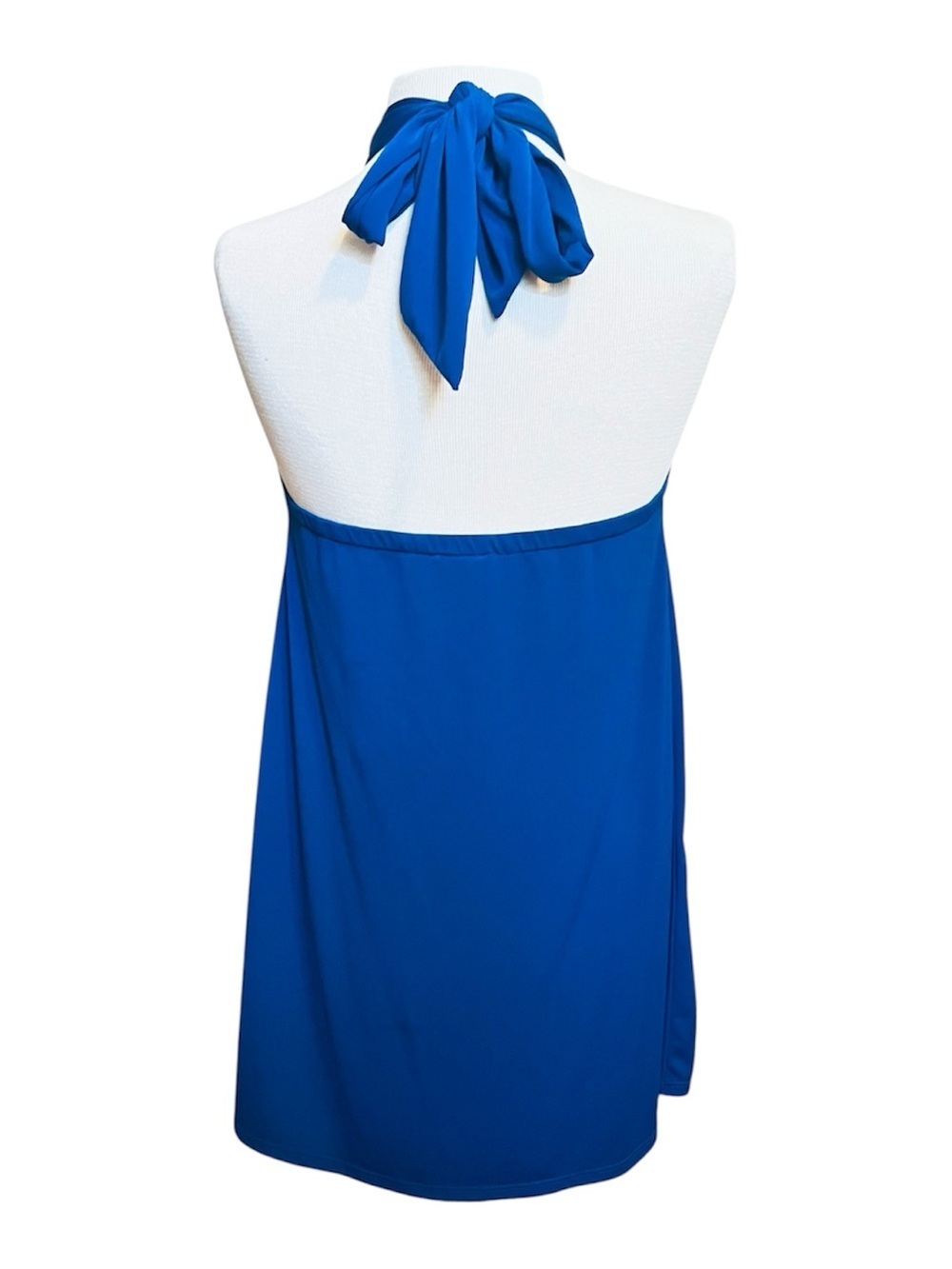 VENUS Royal Blue Halter Mini Dress, size Medium - Picture 3 of 6